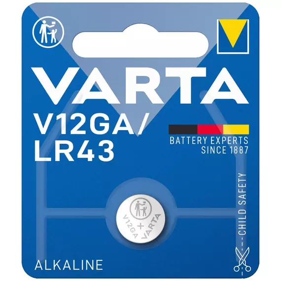 Varta V12GA alkáli gombelem, 1db