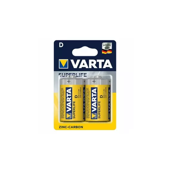 Varta Superlife R20 góliát elem, D, 1.5V, 2db