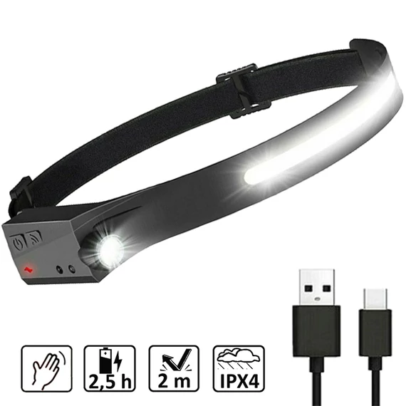 Verke USB fejlámpa, 40 COB+1 XPE, 60-350lm