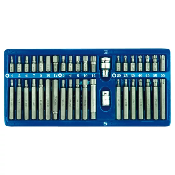 Vorel bitkészlet, Imbusz, Torx és Spline, 30 és 75mm, 40db