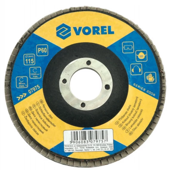 Vorel Lamellás csiszolótárcsa 115mm, P40