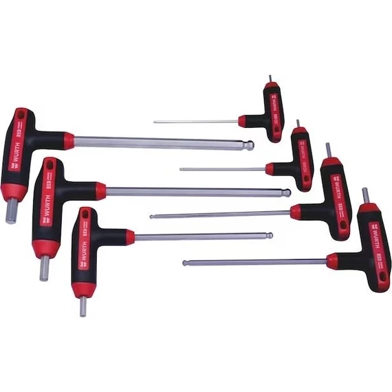 Würth torx kulcs készlet, T-nyelű, TX10-TX40, 6db-os