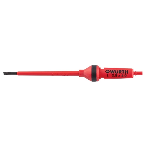 Würth tartalék szár egyenes hornyú, VDE csavarhúzóhoz, 0.8x4x175mm
