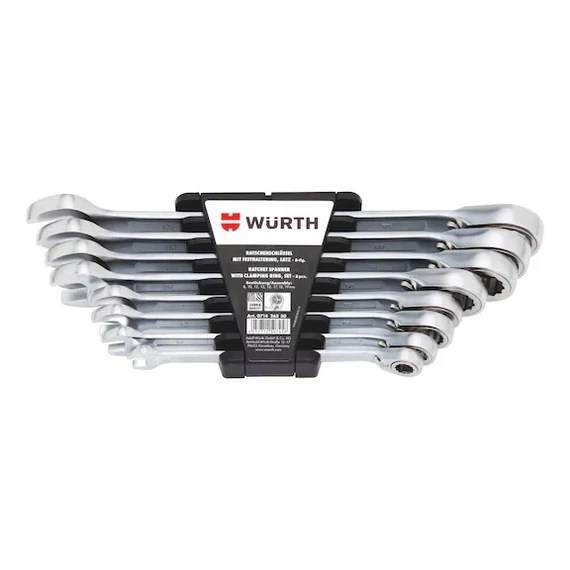 Würth racsnis csillag-villáskulcs készlet, 8 részes
