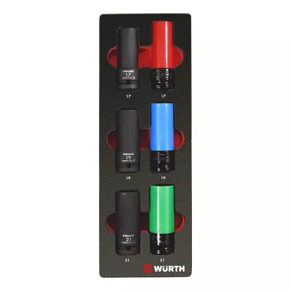 Würth 1/2&quot; gépi dugókulcs készlet, 6 részes