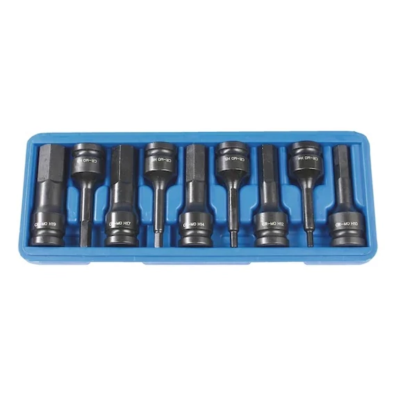 Würth ütvecsavarozó bitkészlet, hatlapú 1/2&quot; 9 részes