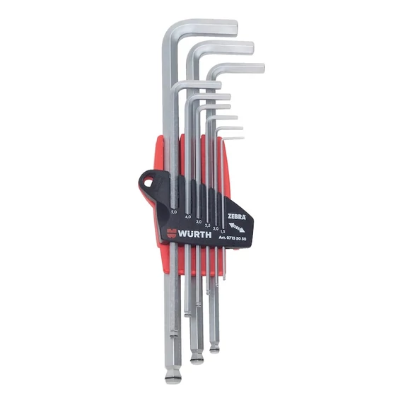 Würth imbuszkulcs készlet biztosító alátéttel, SW1.5-10, 9 részes