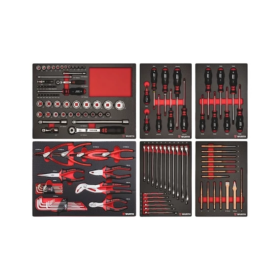 Würth vegyes szerszámkészlet, 8.4.1-4.4.1, 127 részes