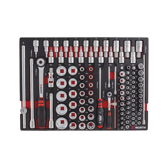 Würth dugókulcs készlet, 1/4-1/2”, 8.4.1, 109 részes