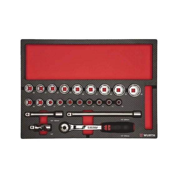 Würth 1/2&quot; dugókulcs készlet 8.4.1, 23 részes