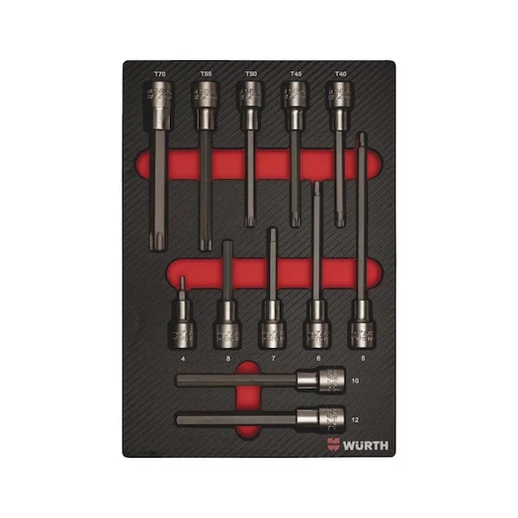 Würth 1/2&quot; dugókulcsbetét TX, 4.4.1, 12 részes