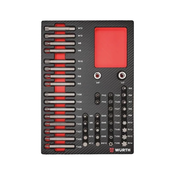 Würth vegyes bitkészlet, 4.4.1, 47 részes