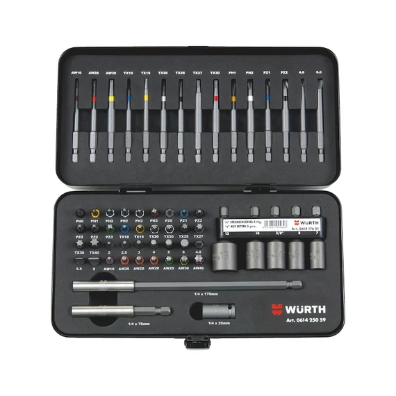  Würth 1/4” bitkészlet, 59darabos