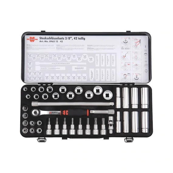 Würth 3/8&quot;-os dugókulcs készlet, 42db