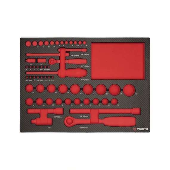 Würth szivacsbetét, 1/4&quot;-1/2&quot; dugókulcs készlethez 8.4.1