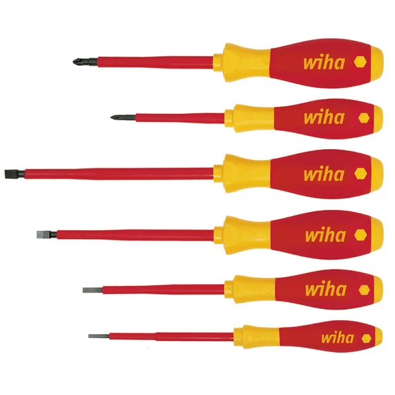 Wiha SoftFinish electric csavarhúzó készlet, szigetelt, Lapos+Phillips, 6 részes