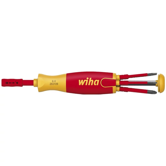 Wiha LiftUp szigetelt nyeles bittartó készlet, SL+PH+SL/PZx75mm slimbit, 6 részes