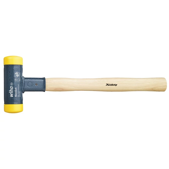 Wiha kímélő kalapács, cserélhető fej, sárga, 100mm