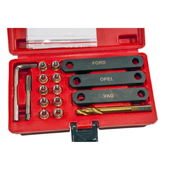 Winmax Tools féknyereg menetjavító készlet, VAG, GM, Ford, M9x1.25mm, 16db