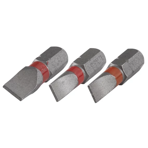 Wolfcraft 3db csavarozó bit Solid 25mm egyenes SL 0.8x5.5,1.0x5.5,1.2x6,5mm