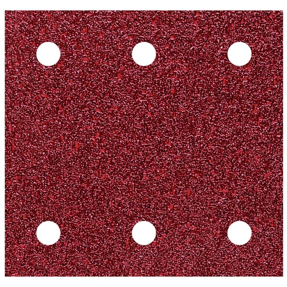 Wolfcraft 10db tépőzáras csiszolólap korund K60,120,240 perforált 100x115mm 