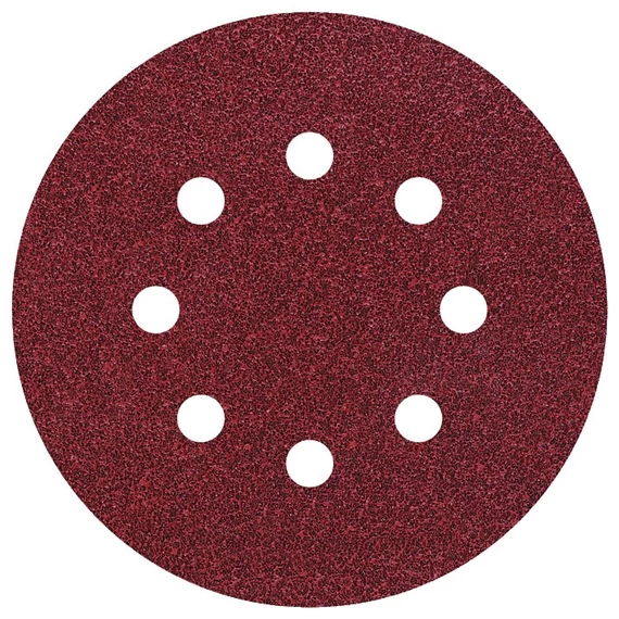 Wolfcraft 5db tépőzáras csiszolókorong korund K240 Ø125mm perforált 