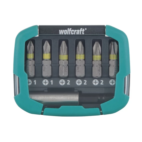 Wolfcraft Bit-box csavarozó bit készlet Solid, 7 részes