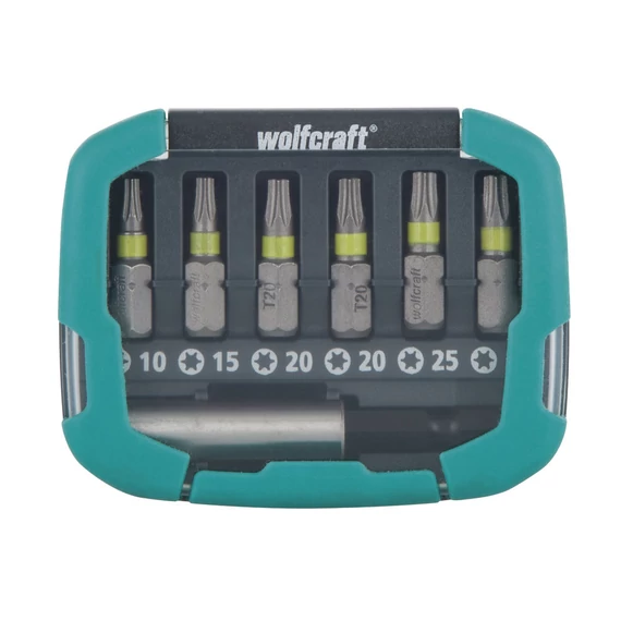 Wolfcraft Bit-box csavarozó bit készlet Solid, 7 részes