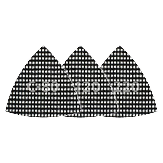 Wolfcraft 5db csiszolórács delta lap gipszkartonhoz és fához, tépőzáras, 95mm