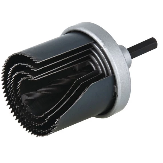 Wolfcraft lyukfűrész 4 részes  ø25,35,43,53mm S=6mm, fémtest. 