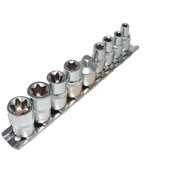 Yato dugókulcs készlet, külső torx, E5-E16, 1/4-3/8", 9db