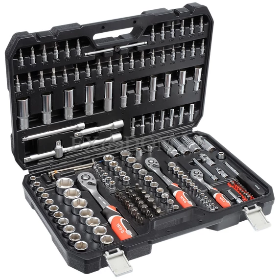 Yato dugókulcs készlet racsnis hajtókarral, 1/2", 1/4", 3/8" 173db-os