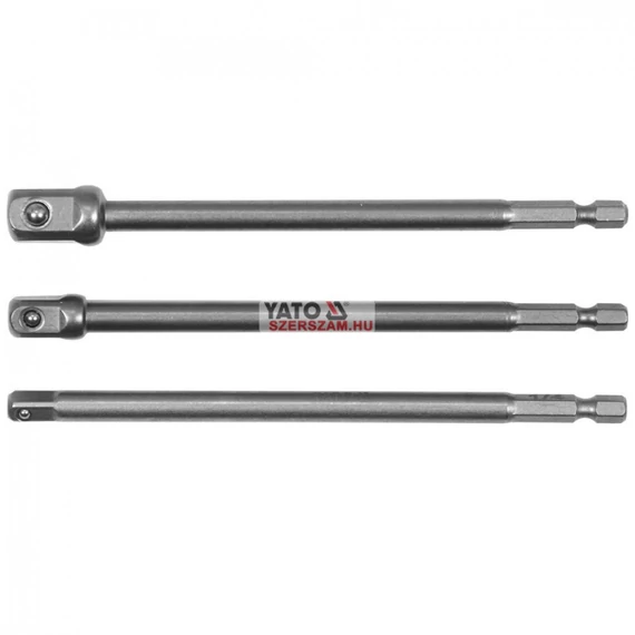 Yato dugókulcs adapter, bitbefogású, 1/4&quot;, 150mm, 3 részes