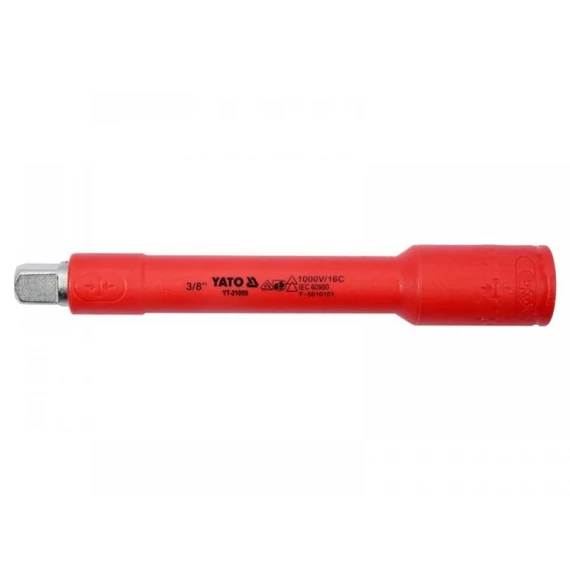 Yato 3/8&quot; szigetelt dugókulcs toldószár, 1000V-ig, 125mm