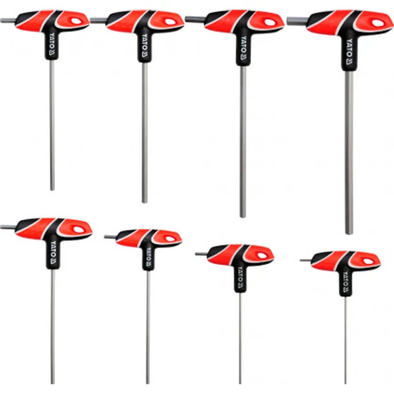 Yato Imbuszkulcs készlet T-markolattal, 2.5-10mm, 8db-os