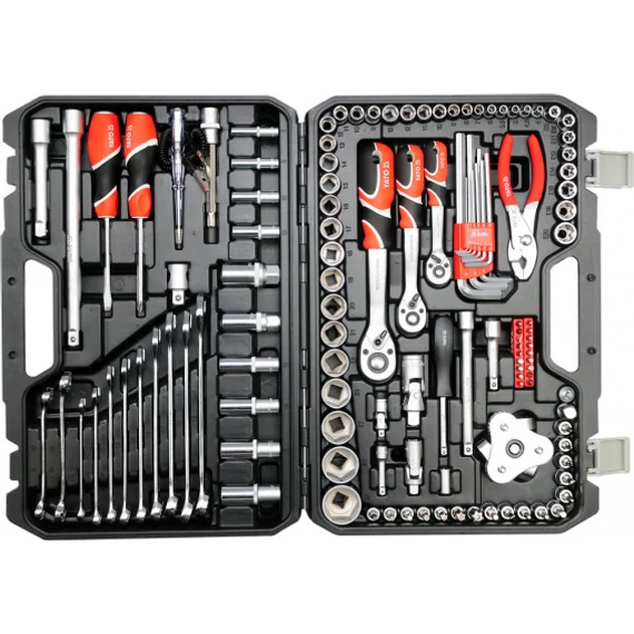 Yato Kombinált szerszám és dugókulcs készlet 1/4&quot;-1/2&quot;, 126db-os