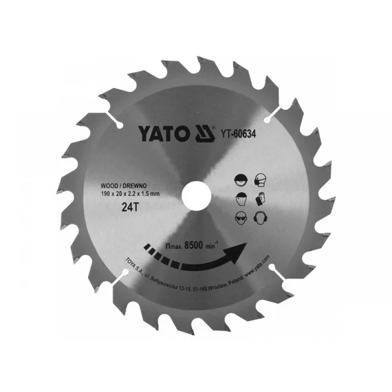 Yato körfűrészlap fához, vidiás, 190x20x1.5mm, 24T
