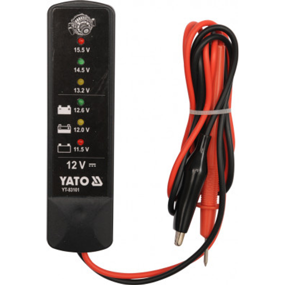 Yato Akkumlátor teszter, voltmérő, 12V, CCA150-1400Ah