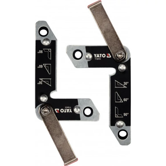 Yato Mágneses munkadarab rögzítő készlet 32kg, 30 – 60 - 90º, 70x110mm, 2részes