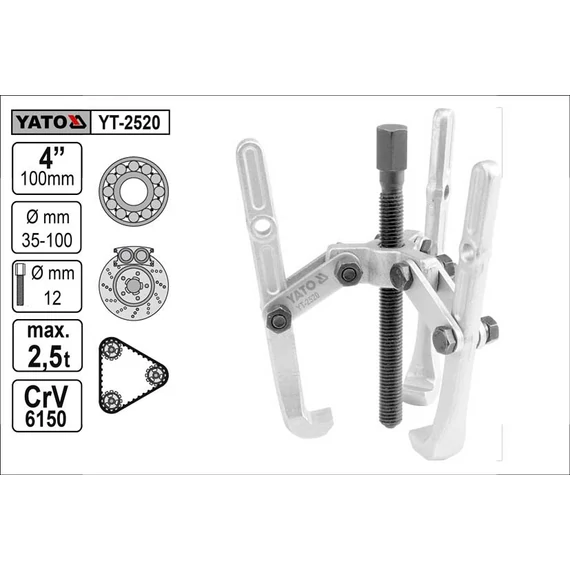 Yato Csapágylehúzó 100mm (Ø 100mm max)