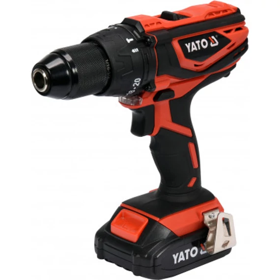 Yato Akkus Ütvefúró-csavarozó 18V, Li-ion, 40Nm (2.0Ah akkuval és töltővel)
