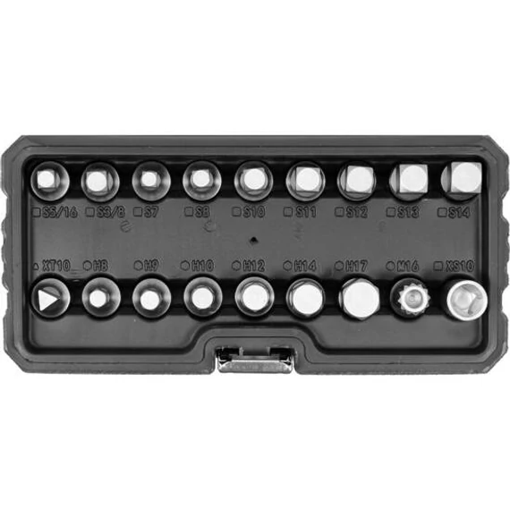 Yato olajleeresztő csavarkulcs készlet, 3/8&quot;, 18db