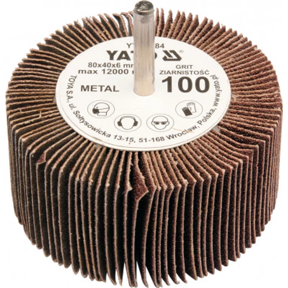 Yato Csapos lamellás, legyező csiszoló 80x40x6 mm, P40
