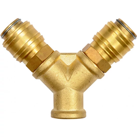 Yato Kettes elosztó gyorscsatlakozóval réz, 2x1/4&quot;