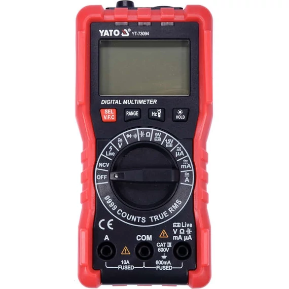 Yato Multifunkciós digitális mérő, LCD kijelző, 0-10A