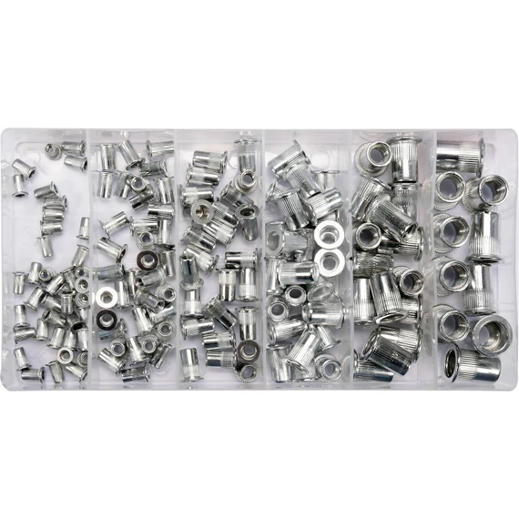 Yato Szegecsanya készlet, alu, M3-M10, 150db-os