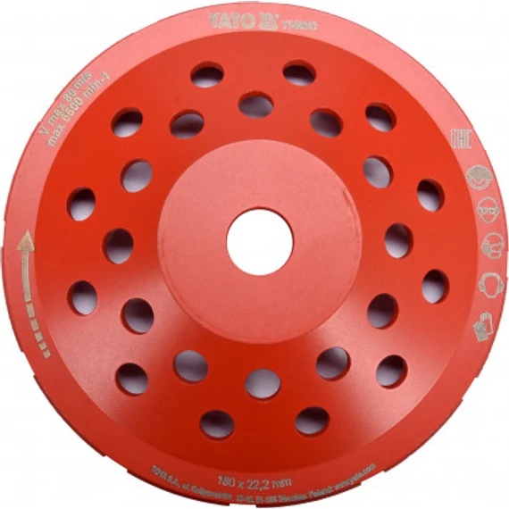 Yato Gyémánt csiszoló tárcsa sarokcsiszolóhoz 180mm