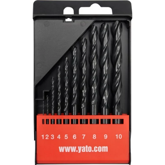 Yato Fémfúró készlet, HSS, 1-10mm, 10 darabos