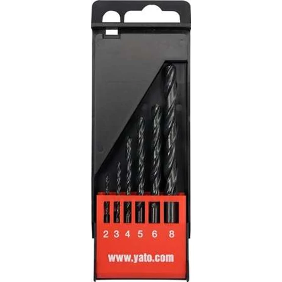 Yato Fémfúró készlet, HSS, 2-8mm, 6 darabos