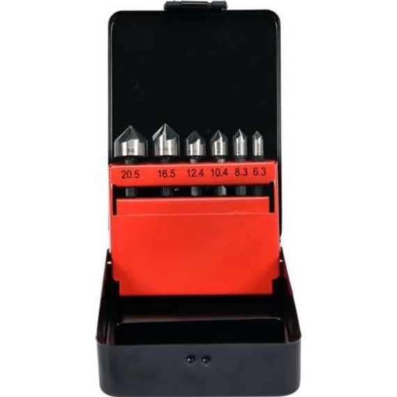 Yato Kúpos HSS süllyesztő készlet bitbefogású, 6.3-20.5mm, 6 részes 